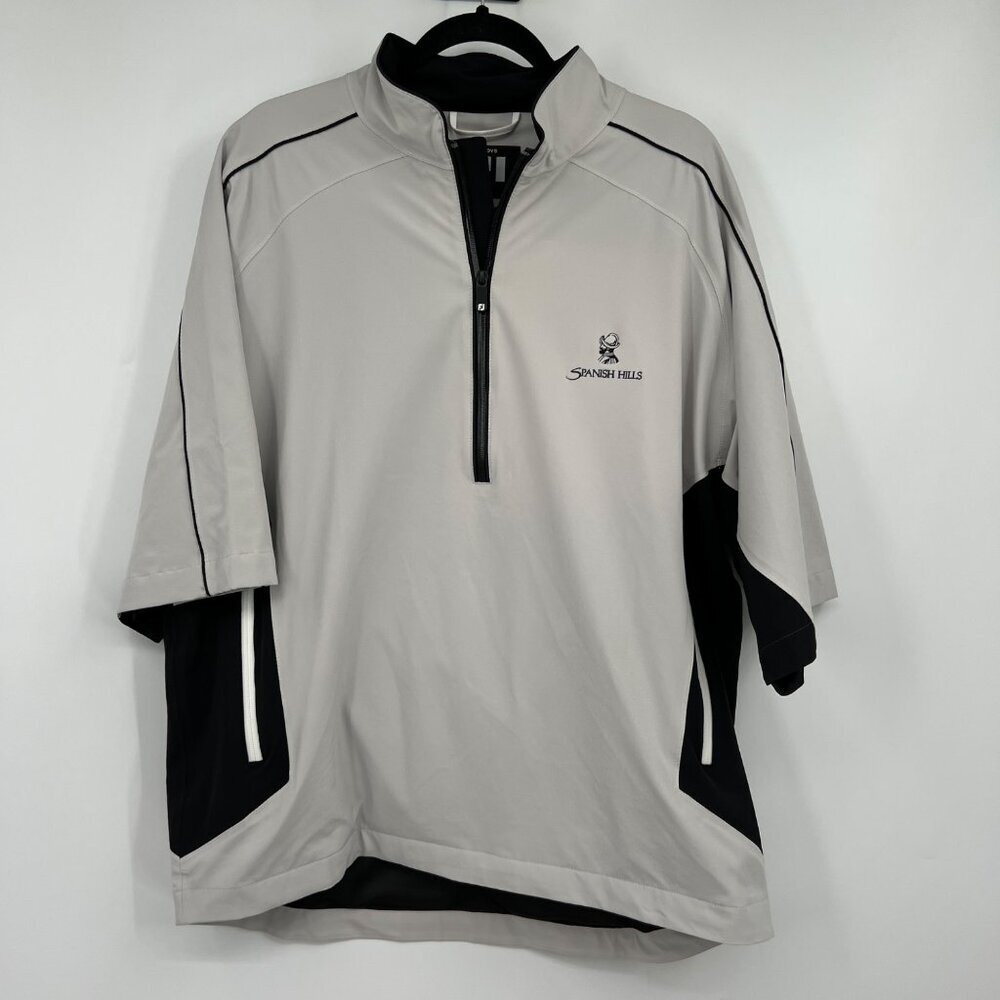 Spanish Hills CC Camarillo Ca FJ DryJoys 1/2 Zip S/S Tour Collection Jacket SZ L